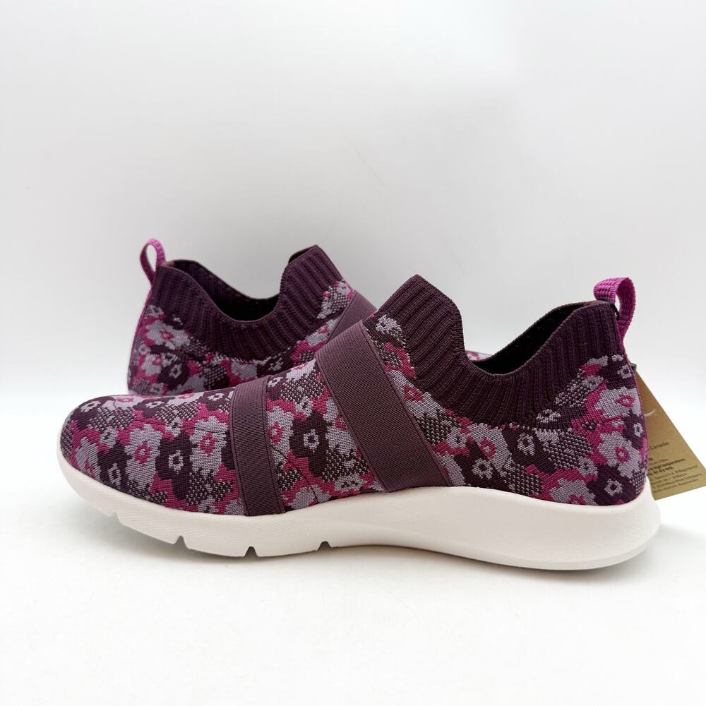 Spenco Womens Karma Stretch Sneakers US 9 M EU 39.5 Fuchsia Floral Purple NIB - Picture 7 of 12